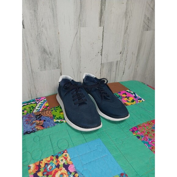 Vionic Womens Fresh Joey Casual Lace Up Sneaker Shoes Navy Blue US 7.5 - Picture 1 of 10